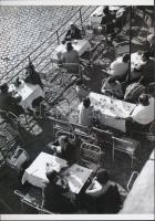 cca 1960 Budapest, rakparti vendéglő, korabeli vintage negatívról készült mai nagyítás, 25x18 cm