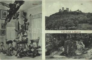 Léka, Lockenhaus; vár, Pálkút, múzeum belső / castle, museum interior, well (ázott sarok / wet corner)