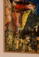 Pap Irén (1907-1979): Asztal társaságok. Tempera, papír, jelzett, üvegezett keretben, 18×40 cm