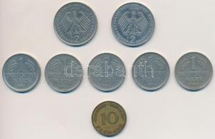 NSZK 1949-1988. 10pf + 1M (5xklf) + 2M (2xklf) T:2,2-
FRG 1949-1988. 10 Pfennig + 1 Mark (5xdiff) +...