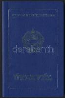 1986 Keretes útlevél, Magyar Népköztársaság által kiállítva, pp.:64, 14x9cm