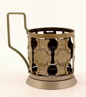 Teáscsészetartó, réz, 6db, 8x7cm