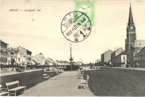 Arad, Kossuth tér / square, TCV card (EB)
