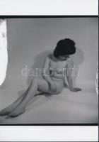 cca 1977 Sárika modell szeretne lenni, 3 db finoman erotikus fénykép, korabeli vintage negatívokról ...