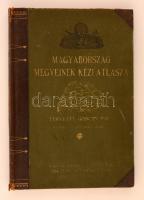 Magyarország megyéinek kézi atlasza. Terv.: Gönczy Pál, rajz.: Kogutowicz Manó. Bp., é. n., Posner Lajos. 1-14. füz., 68 lapon 73+20 térképpel. Kissé kopott, félbőr kötésű mappába rendezve, néhol kis szakadásokkal, egyébként jó állapotban, hiánytalan. /  Vol. 1-14., 73+20 maps of the counties and cities of the Kingdom of Hungary on 68 pages. In a slightly worn out half leather binded case, with small tears on some of the maps, otherwise in good condition, complete.