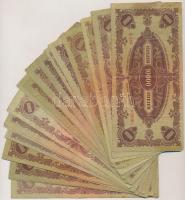 1945. 10.000P (21x) mind "MNB" bélyeggel T:III