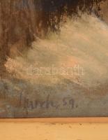 Imreh Zsigmond (1900-1965):  Kövesdi utca. Pasztell, papír, jelzett, üvegezett keretben, 34×44 cm