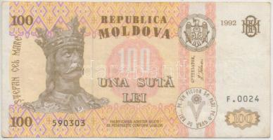 Moldova 1992. 100L T:II-,III Moldova 1992. 100 Lei C:VF,F Krause 15