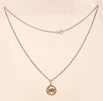 Ezüst(Ag) lánc medállal, jelzett, h: 39 cm, nettó: 4,7