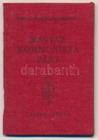 1948 Tagsági könyv, Magyar Kommunista Párt, sok bélyeggel, nyomtatott Rákosi aláírással, 10x7cm