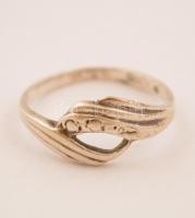 Ezüst(Ag) gyűrű, jelzett, méret: 50, nettó: 1,5 g