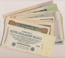 Német Birodalom / Weimari Köztársaság 1908-1923. 30db-os vegyes bankjegy tétel T:II,III German Empire / Weimar Republic 1908-1923. 30pcs of various banknotes C:XF,F