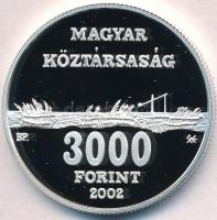 2002. 3000Ft "Hortobágyi Nemzeti Park" dísztokban tanúsítvánnyal T:PP