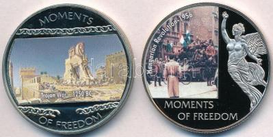 Libéria 2004. 10$ "Trójai háború Kr.e. 1250" multicolor + 2006. 10$  "Szabadság pillanatai-Magyar Forradalom 1956" multicolor T:PP,2(PP) ujjlenyomat Liberia  2004. 10 Dollar "Moments of Freedom - Trojan War 1250 BC" multicolor + 2006. 10 Dollars  "Moments of Freedom-Hungarian Revolution 1956" multicolor C:PP,XF(PP) fingerprint