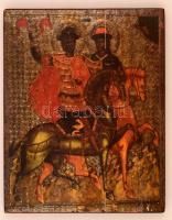 Ikon replika, Szent Boris és Gleb. Nyomat fatáblán, 35×28 cm