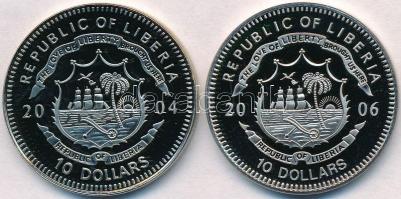 Libéria 2004. 10$ "Szabadság pillanatai-A nándorfehérvári ütközet 1456" multicolor + 2006....