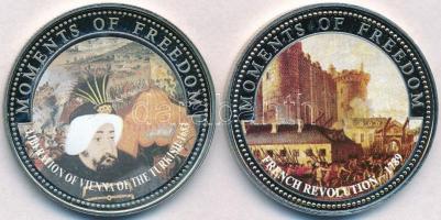 Libéria 2001. 10$"Szabadság pillanatai - Bécs felmentése a török alól 1683." multicolor + 10$ "Szabadság pillanatai - Francia forradalom 1789." multicolor T:PP ujjlenyomat Liberia 2001. 10 Dollars "Moments of Freedom - Liberation of Vienna of the Turkish 1683" multicolor + 10 Dollars "Moments of Freedom - French Revolution 1789" multicolor C:PP fingerprint