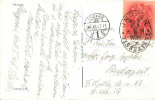 Ungvár, Uzhorod; Mozaiklap / multi-view postcard, 'Ungvár visszatért' So. Stpl. (kis szaka...