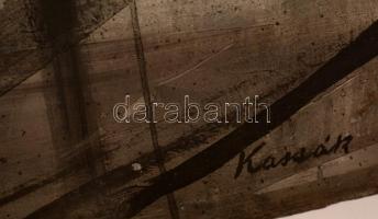 Kassák jelzéssel: Kompozíció. Olaj, farost, 105×80 cm