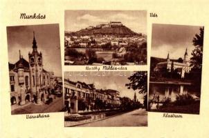 Munkács, Mukacheve; Városháza, Horthy Miklós utca, kolostor / town hall, street, closter