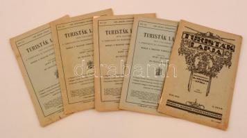 1929-1930 A Turisták Lapja XLI. és XLII. évfolyamának 5 db száma érdekességekkel