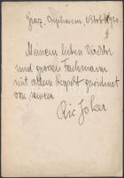 1930 Ric Joker (?-?) a groteszk táncos dedikált fotója, magyar származású művész, a kor neves cirkus...
