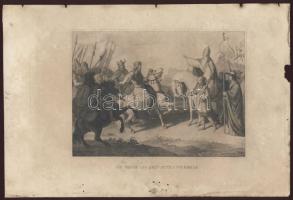 A merseburgi csatát és Attilát ábrázoló 2 db metszet