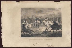 A merseburgi csatát és Attilát ábrázoló 2 db metszet