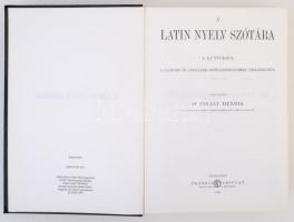 Dr. Finály Henrik: A latin nyelv szótára. Budapest, 1991, Editio Musica. Kiadói műbőr kötés. Szép ál...