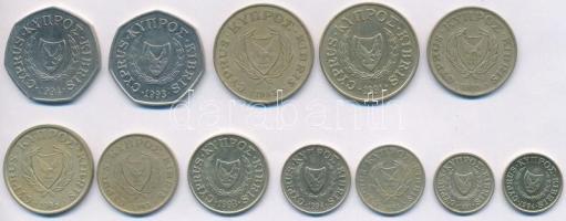 Ciprus 1983-1994. 1c-50c (12xklf) T:1-,2
Cyprus 1983-1994. 1 Cent - 50 Cents (12xdiff) C:AU,XF