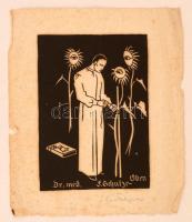 Leo Tilgner (1892-1971): F. Schulze-Oben. Fametszet, papír, jelzett, foltos, 18×13 cm