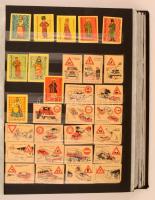 cca 1960 600 db nagyrészt szovjet gyufacímke, köztük sorozatok is, berakóba rendezve