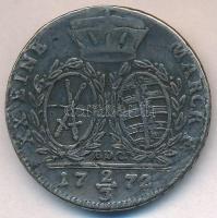 Német Államok / Szász-Albertin 1772EDC 2/3 Tallér Ag "III. Frigyes Ágost" T:2-,3 vésett ha...