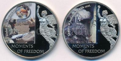 Libéria 2006. 10$ "Szabadság pillanatai - Globális háború a terrorizmus ellen 2001." multicolor + 10$ "Szabadság pillanatai - Találmányok százada 20. sz." multicolor T:PP ujjlenyomat  Liberia 2006. 10 Dollars "Moments of Freedom - Global War against Terrorism 2001." multicolor + 10 Dollars "Moments of Freedom - Century of Inventions XXth cent." multicolor C:PP fingerprint