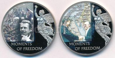Libéria 2006. 10$ "Szabadság pillanatai - Charta 77 - 1977." multicolor + 10$ "Szabadság pillanatai - Közép-Keleti béke 1978." multicolor T:PP ujjlenyomat  Liberia 2006. 10 Dollars "Moments of Freedom - Charta 77 - 1977." multicolor + 10 Dollars "Moments of Freedom - Peace in Middle East 1978." multicolor C:PP fingerprint