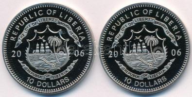 Libéria 2006. 10$ "Szabadság pillanatai - Charta 77 - 1977." multicolor + 10$ "Szabad...