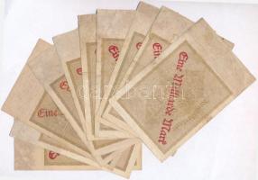 Németország / Weimari Köztársaság 1922. 1000M "Eine Milliard Mark" felülnyomással (10x) T:...