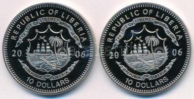 Libéria 2006. 10$ "Szabadság pillanatai - Woodstock Fesztivál 1969." multicolor + 10$ &quo...