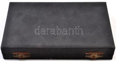 ~1970-1980. "Oroszlányért" Br plakett, eredeti díszdobozban (64x144mm) Szign.: FM(?) T:2