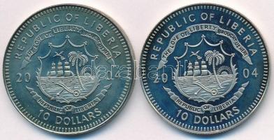 Libéria 2004. 10$ "Szabadság pillanatai - Tienanmen tér 1989." multicolor + 10$ "Szab...
