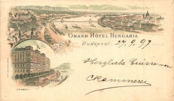 1899 Budapest, Grand Hotel Hungaria, Corso, litho