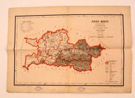 Arad megye közigazgatási térképe. Rajz.: Hátsek Ignác. 1:500000, Posner - Rautmann, javított, 37×53 cm