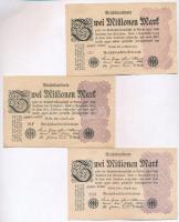 Németország / Weimari Köztársaság 1923. 2.000.000M (5x) T:III Germany / Weimar Republic 1923. 2.000.000 Mark (5x) C:F