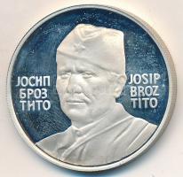 Jugoszlávia 1983. "Tito" Ag emlékérem eredeti tokban (11g/0.925/30mm) T:2 (PP) Yugoslavia 1983. "Tito" Ag medallion in original case (11g/0.925/30mm) C:XF (PP)