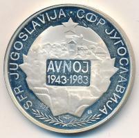 Jugoszlávia 1983. "Tito" Ag emlékérem eredeti tokban (11g/0.925/30mm) T:2 (PP)
Yugoslavia...