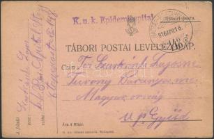 1916 Tábori posta levelezőlap / Field postcard K.u.k. Epidemiespital + HP 148