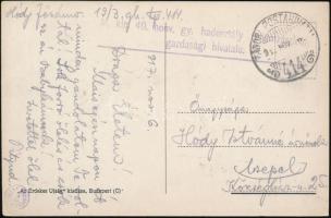 Tábori posta képeslap &quot;M.kir. 40. honv. gy. hadosztály rohamzászlóalj gazdasági hivatala&quot; + &quot;TP 414&quot;, Austria-Hungary Field cover