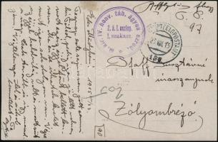 Austria-Hungary Field postcard &quot;M.kir. IV. honv. táb. ágyus ezred&quot; + &quot;HP ...