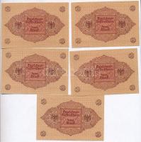 Németország / Weimari Köztársaság 1920. 2M (5x) sorszámkövetők (2+3) T:II-,III
Germany / Weimar Rep...