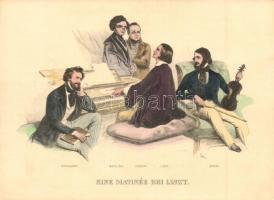 'Eine Matinée bei Liszt' Kriehuber, Berlioz, Czerny, Ernst / musicians